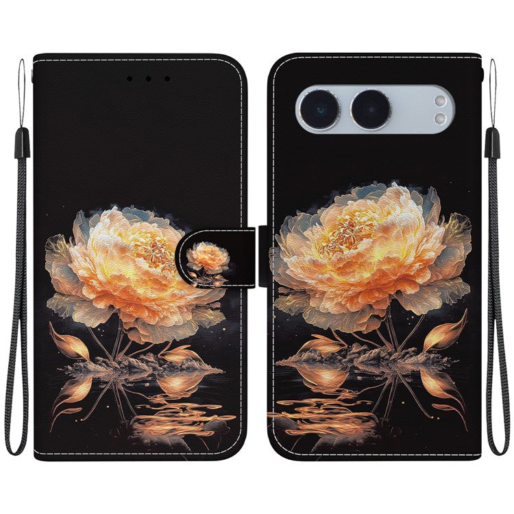 For OnePlus Nord 4 Wallet Phone Case Anti-Drop Leather Flip Cover Pattern Printing - Gold Peony