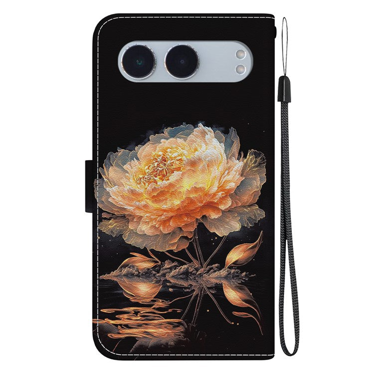 For OnePlus Nord 4 Wallet Phone Case Anti-Drop Leather Flip Cover Pattern Printing - Gold Peony