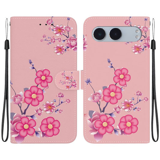 For OnePlus Nord 4 Wallet Phone Case Anti-Drop Leather Flip Cover Pattern Printing - Sakura