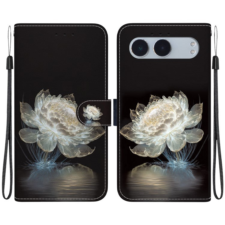 For OnePlus Nord 4 Wallet Phone Case Anti-Drop Leather Flip Cover Pattern Printing - Crystal Peony