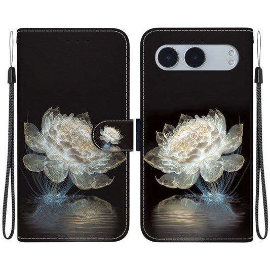 For OnePlus Nord 4 Wallet Phone Case Anti-Drop Leather Flip Cover Pattern Printing - Crystal Peony