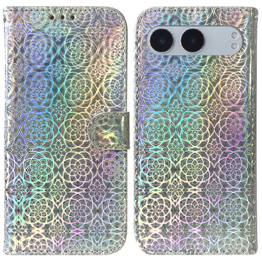 For OnePlus Nord 4 Stand Case Dazzling Flower Leather Phone Cover - Grey