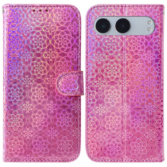 For OnePlus Nord 4 Stand Case Dazzling Flower Leather Phone Cover - Pink