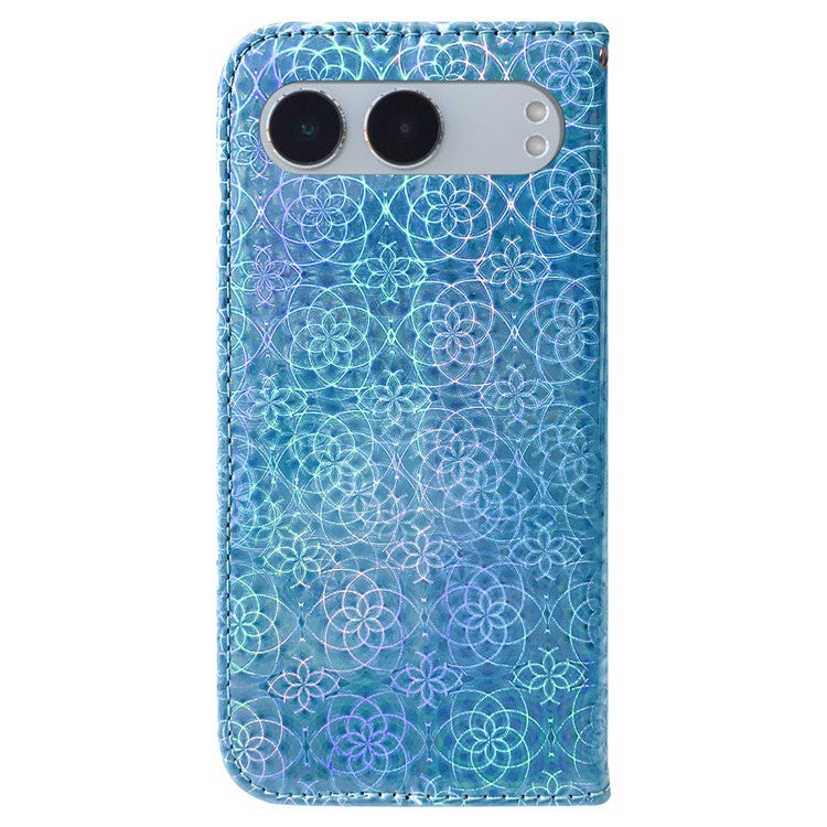For OnePlus Nord 4 Stand Case Dazzling Flower Leather Phone Cover - Blue