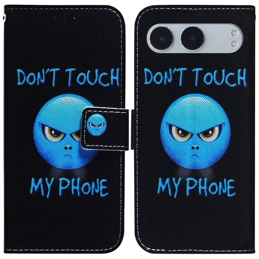 For OnePlus Nord 4 Wallet Case Pattern Print Leather Phone Cover - Don't Touch My Phone