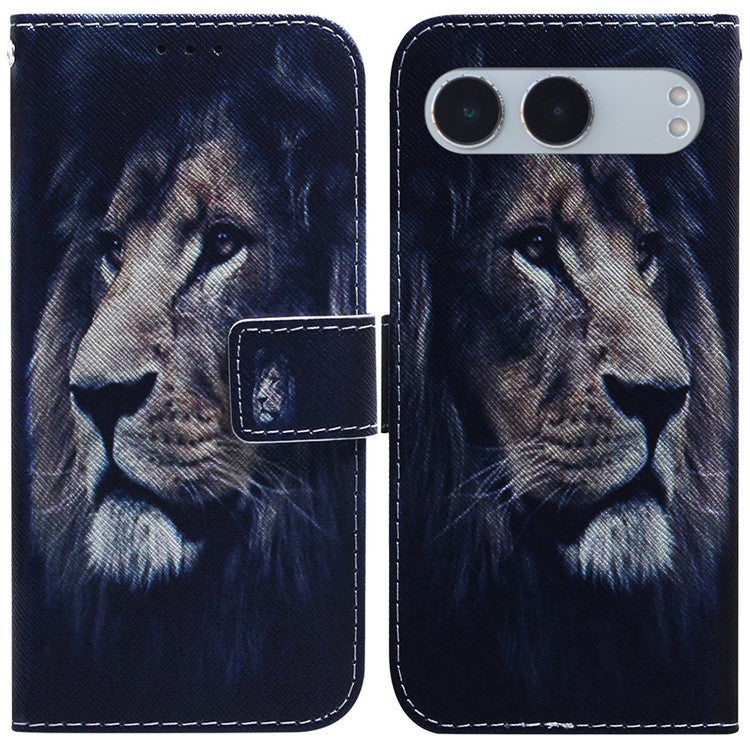 For OnePlus Nord 4 Wallet Case Pattern Print Leather Phone Cover - Lion