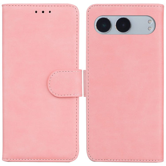 For OnePlus Nord 4 Case Solid Color Leather Wallet Phone Cover - Pink