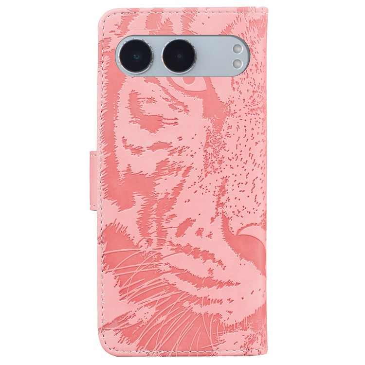 For OnePlus Nord 4 Case Tiger Imprint Leather Wallet Phone Cover - Pink