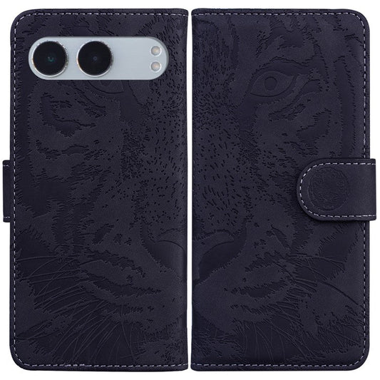For OnePlus Nord 4 Case Tiger Imprint Leather Wallet Phone Cover - Black