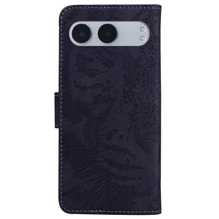For OnePlus Nord 4 Case Tiger Imprint Leather Wallet Phone Cover - Black