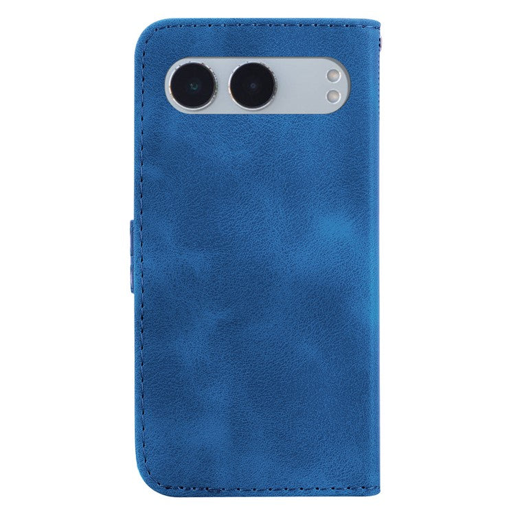 For OnePlus Nord 4 Stand Case 7-Shaped Pattern Imprint Leather Phone Cover - Blue