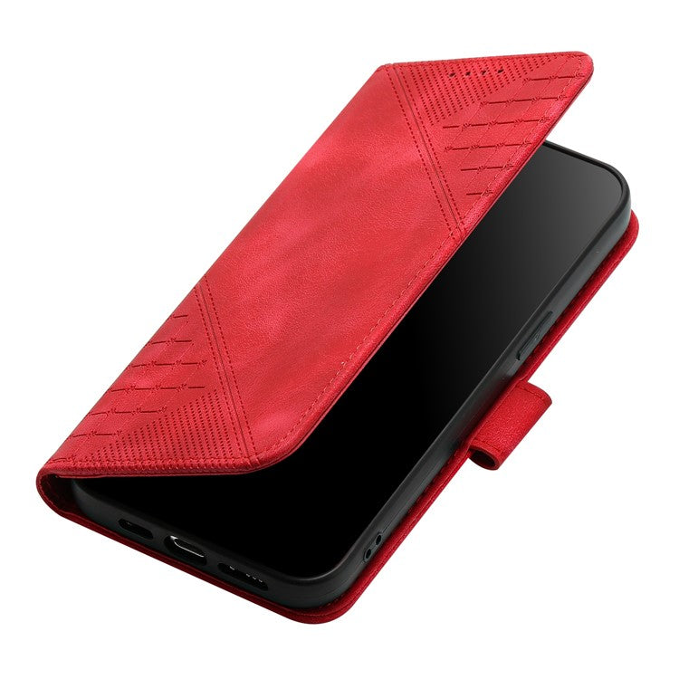 YX0080 For iPhone 16e Case Butterfly Imprint Leather Wallet Phone Cover - Red