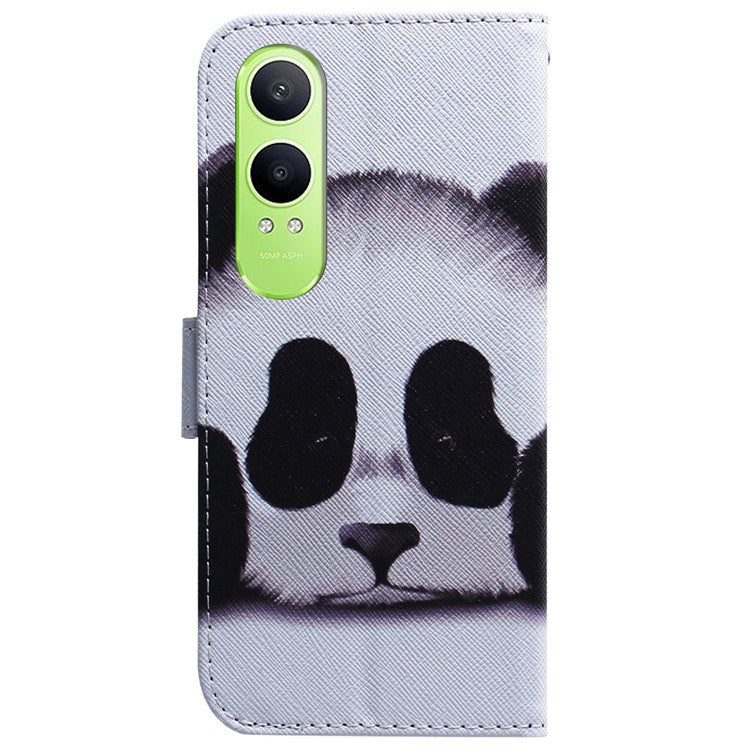 For OnePlus Nord CE4 Lite 5G Wallet Case Pattern Print Leather Phone Cover - Panda