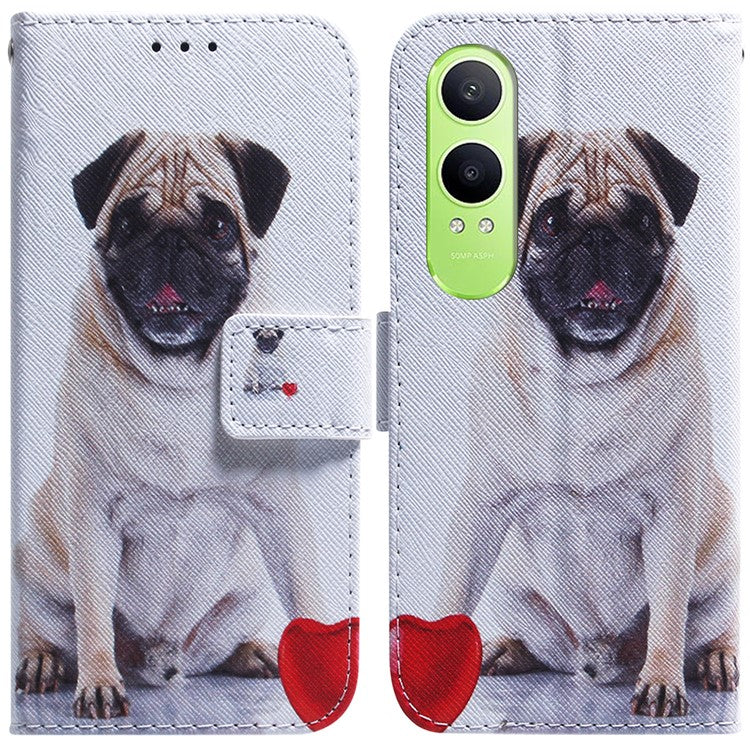 For OnePlus Nord CE4 Lite 5G Wallet Case Pattern Print Leather Phone Cover - Dog