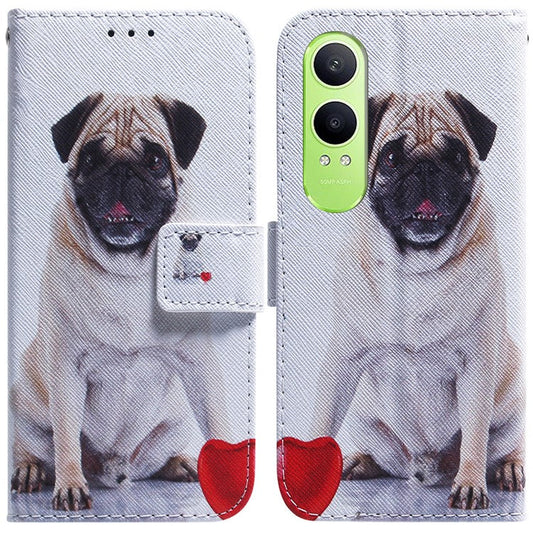 For OnePlus Nord CE4 Lite 5G Wallet Case Pattern Print Leather Phone Cover - Dog