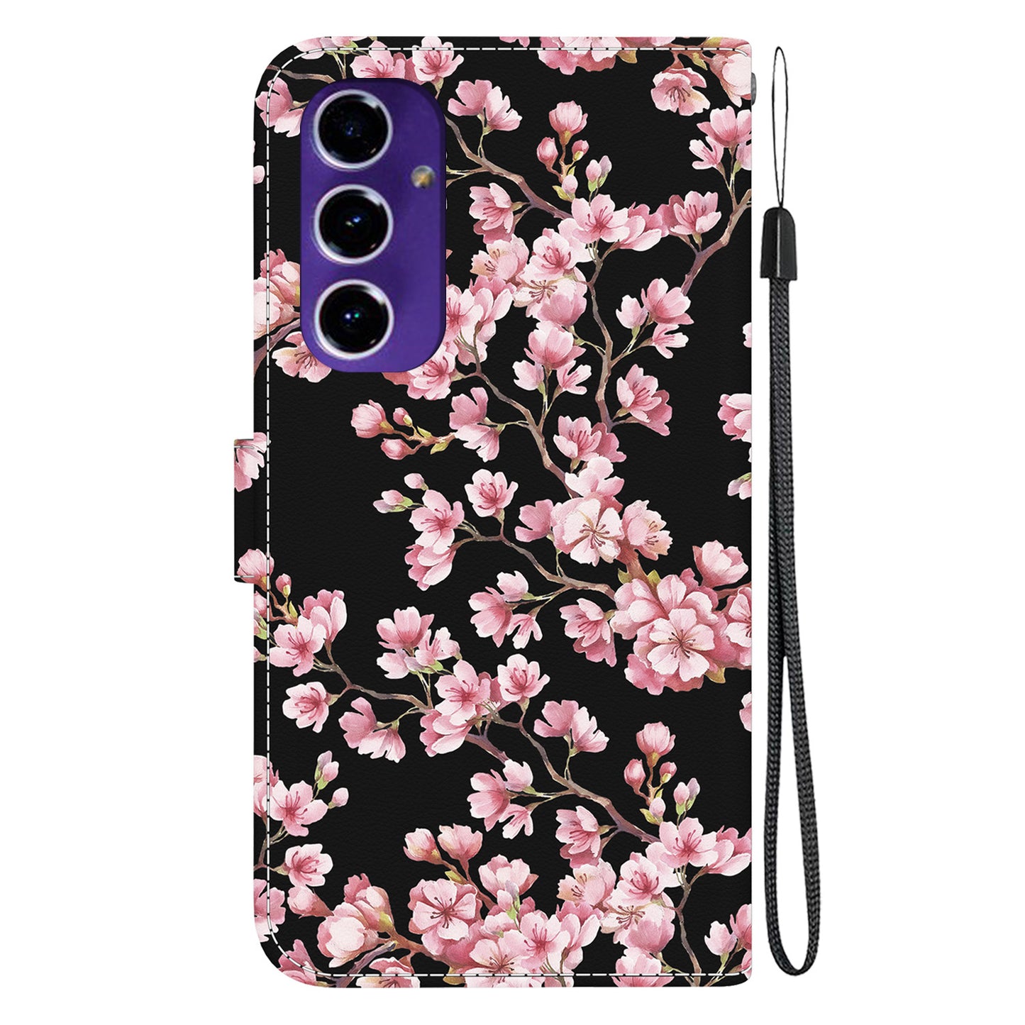 For Samsung Galaxy A16 5G / A16 4G Wallet Phone Case Anti-Drop Leather Flip Cover Pattern Printing - Plum Blossom