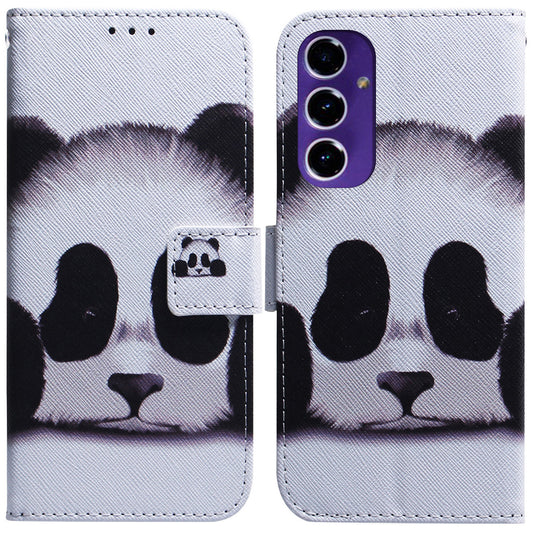 For Samsung Galaxy A16 5G / A16 4G Wallet Case Pattern Print Leather Phone Cover - Panda