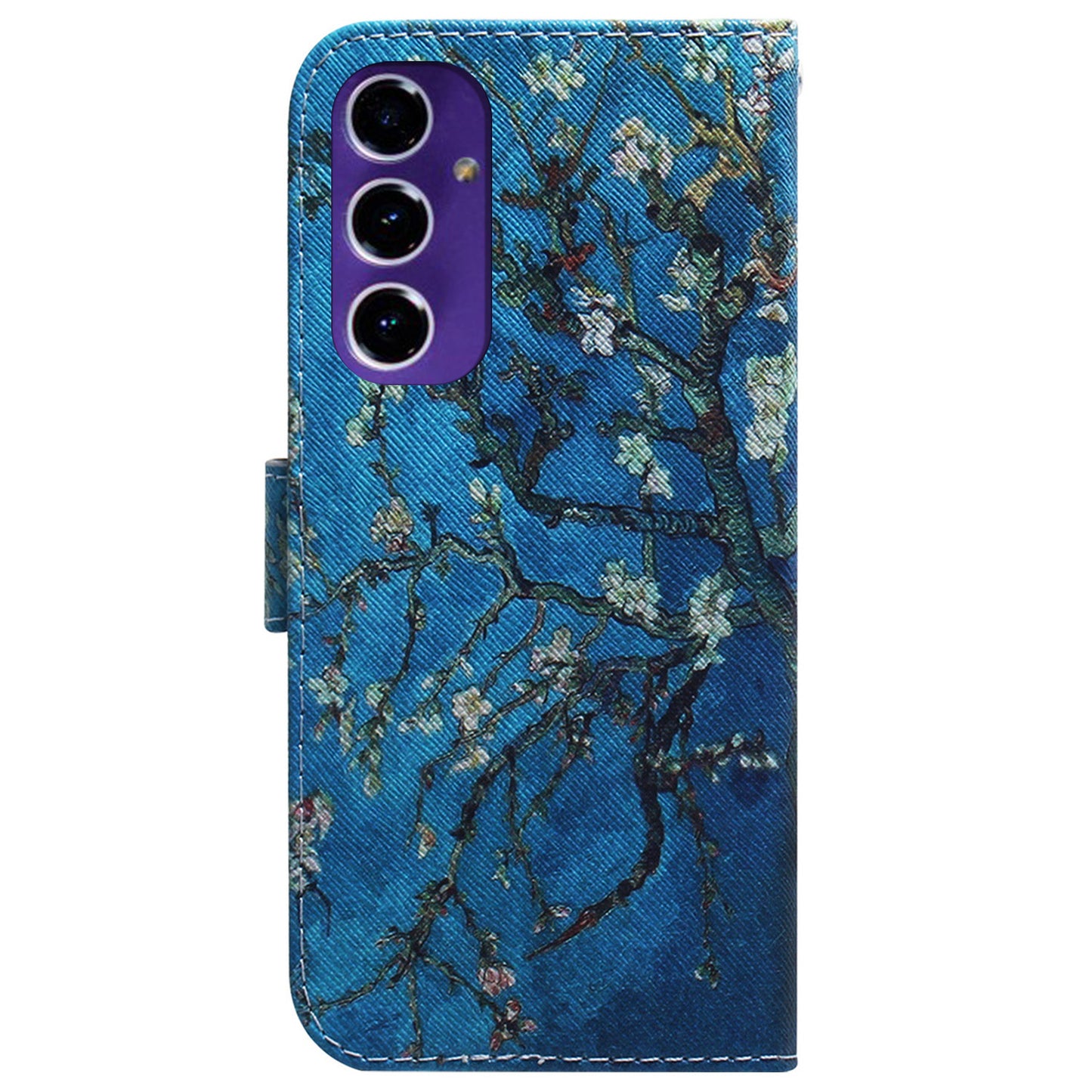 For Samsung Galaxy A16 5G / A16 4G Wallet Case Pattern Print Leather Phone Cover - Apricot Flowers