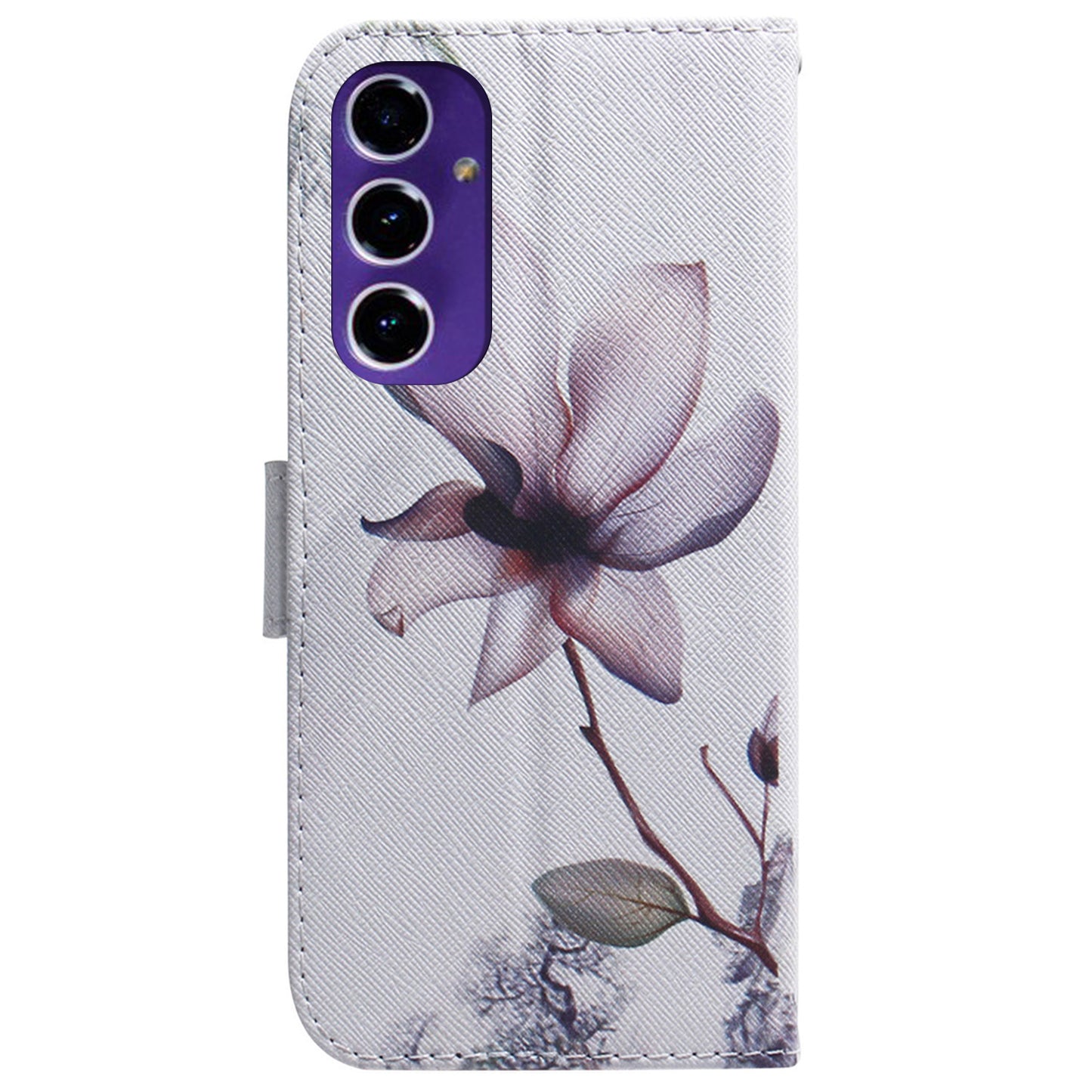 For Samsung Galaxy A16 5G / A16 4G Wallet Case Pattern Print Leather Phone Cover - Pink Flower