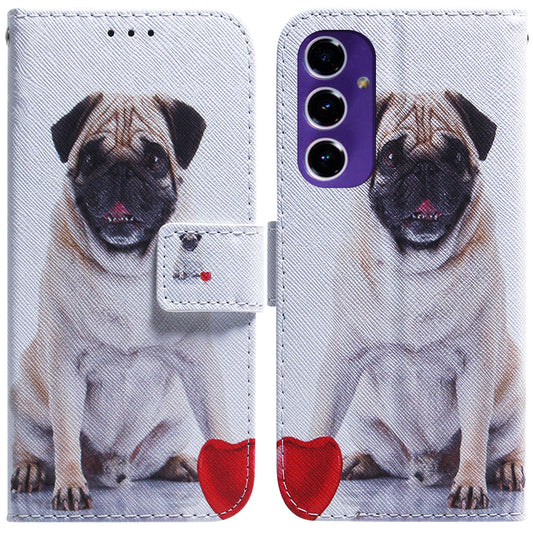 For Samsung Galaxy A16 5G / A16 4G Wallet Case Pattern Print Leather Phone Cover - Dog