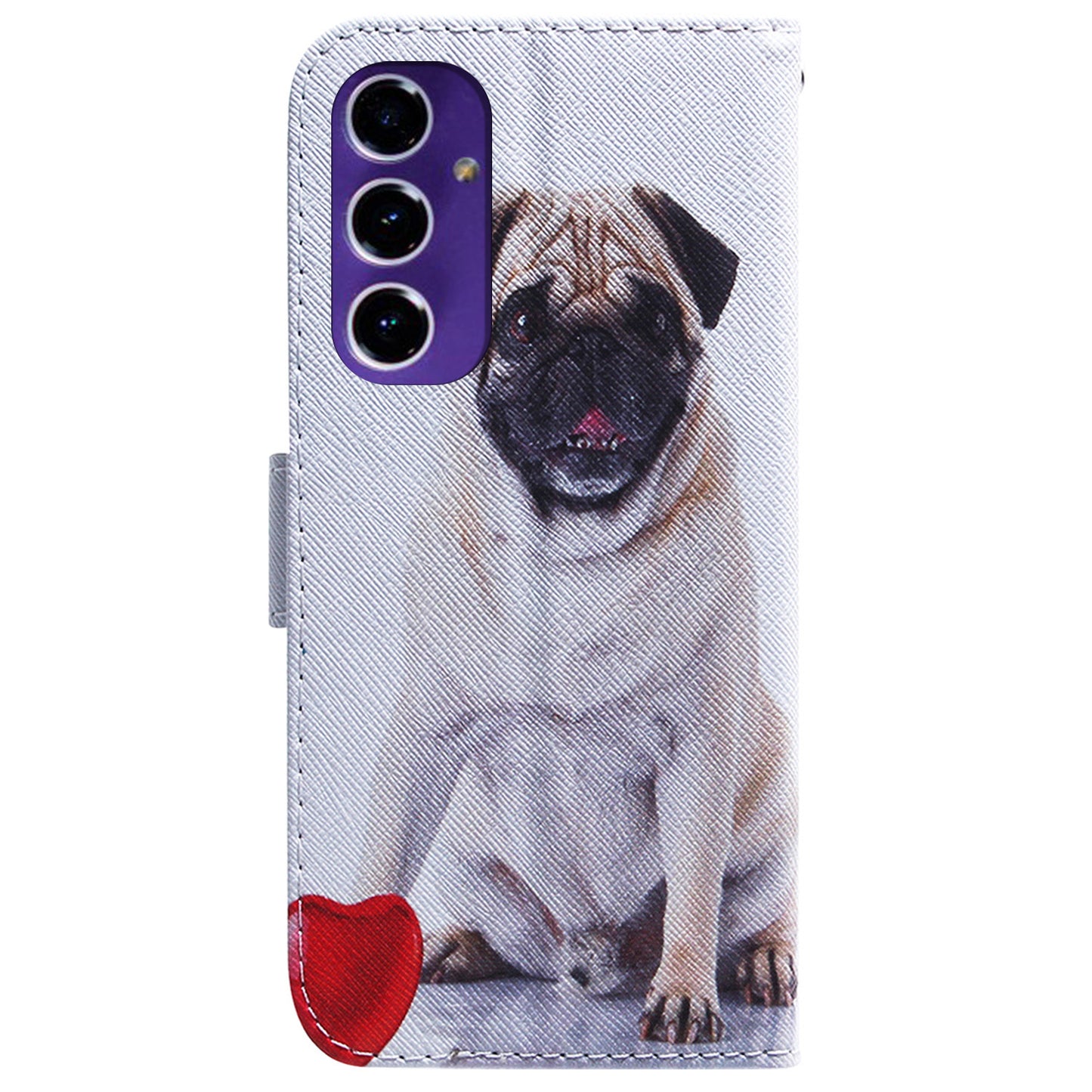 For Samsung Galaxy A16 5G / A16 4G Wallet Case Pattern Print Leather Phone Cover - Dog