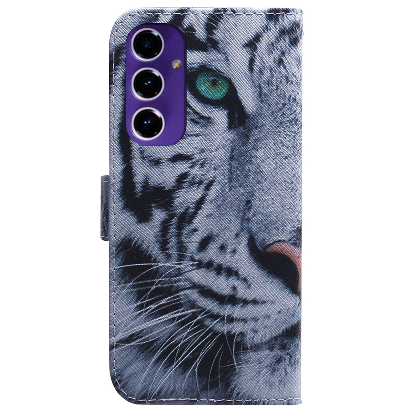 For Samsung Galaxy A16 5G / A16 4G Wallet Case Pattern Print Leather Phone Cover - Tiger