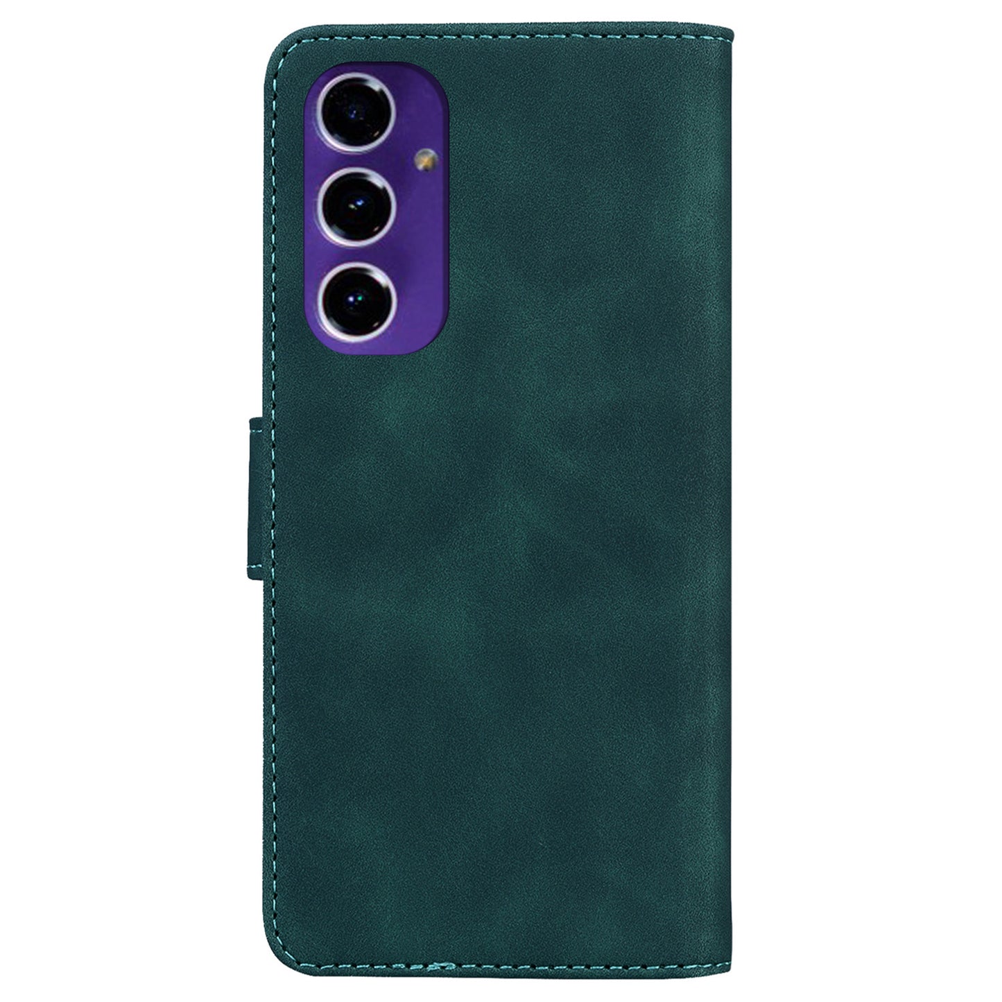 For Samsung Galaxy A16 5G / A16 4G Case Solid Color Leather Wallet Phone Cover - Green
