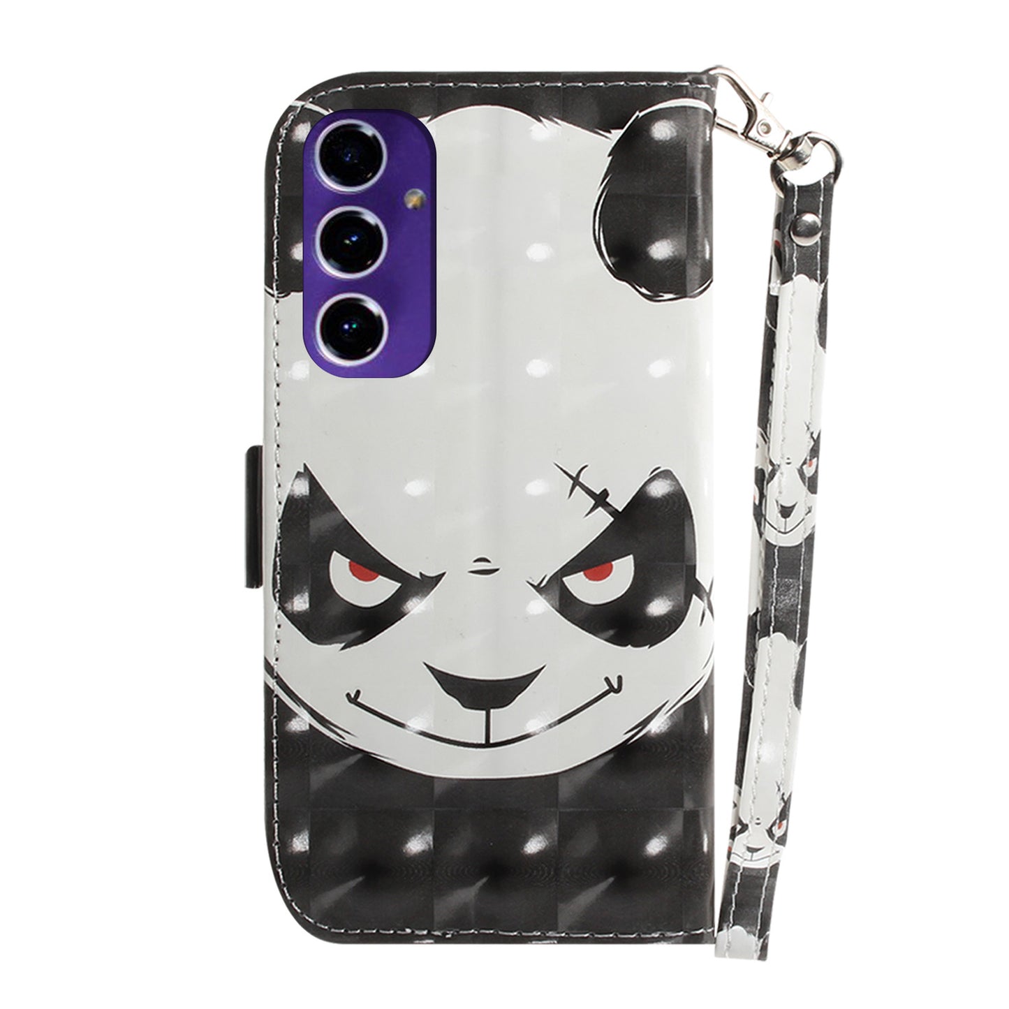 For Samsung Galaxy A16 5G / A16 4G Case Pattern Printing Leather Wallet Phone Cover - Angry Panda