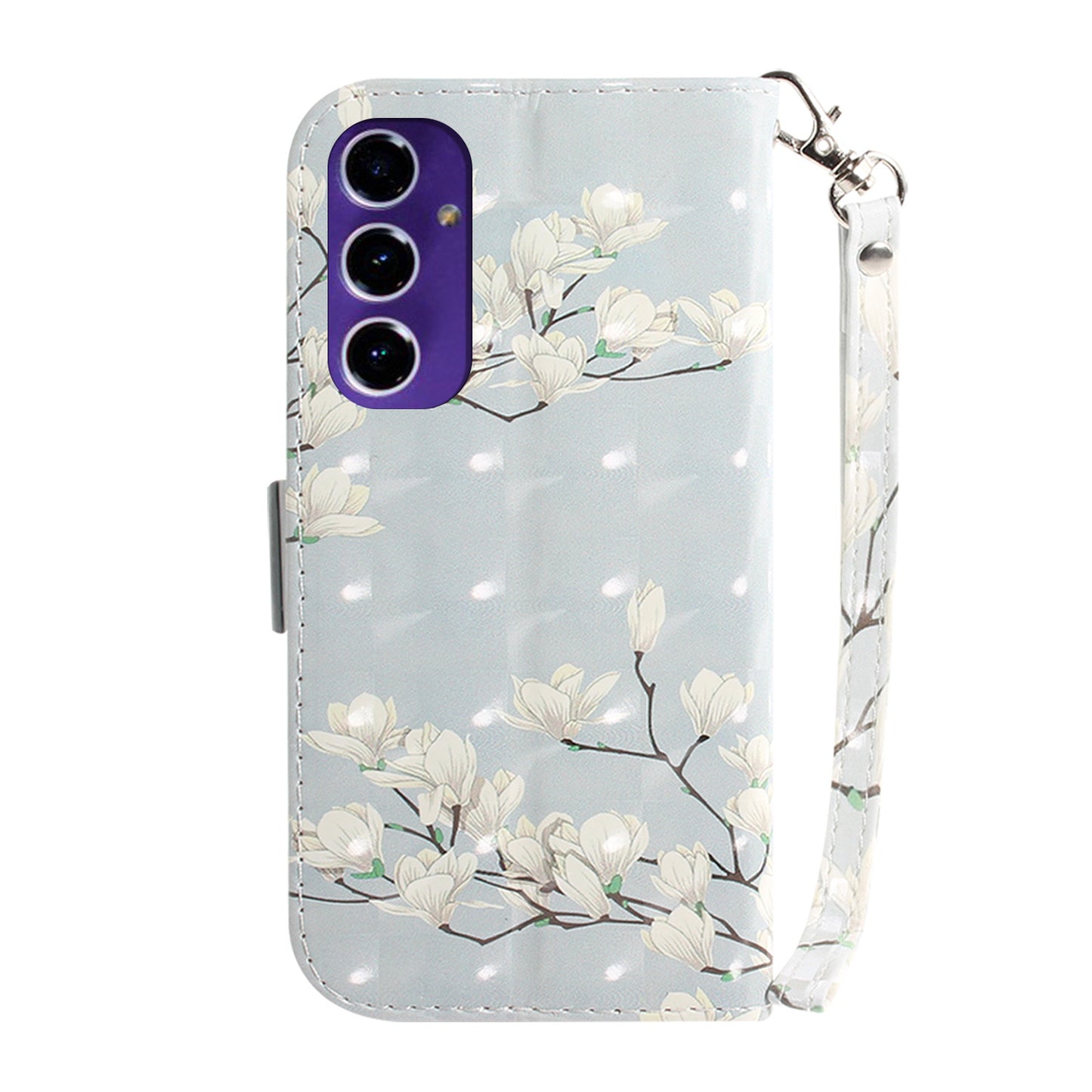 For Samsung Galaxy A16 5G / A16 4G Case Pattern Printing Leather Wallet Phone Cover - Magnolia