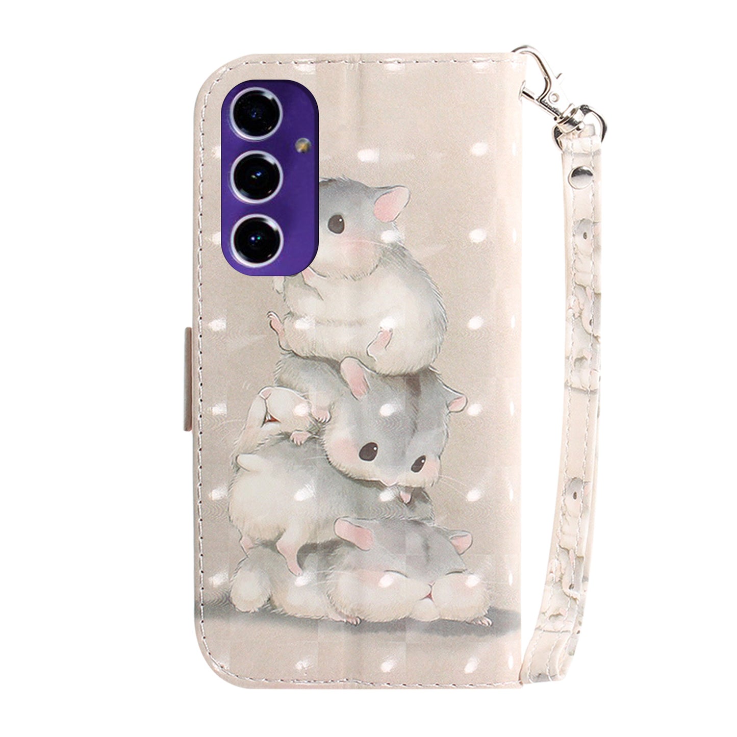 For Samsung Galaxy A16 5G / A16 4G Case Pattern Printing Leather Wallet Phone Cover - Stacking Squirrels