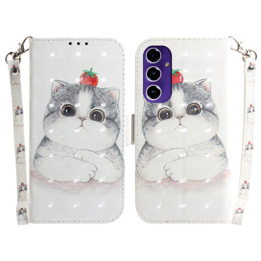 For Samsung Galaxy A16 5G / A16 4G Case Pattern Printing Leather Wallet Phone Cover - Cute Cat