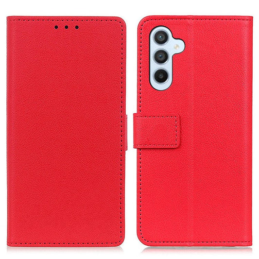For Samsung Galaxy M35 5G Case PU Leather Stand Wallet Phone Cover - Red
