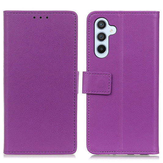 For Samsung Galaxy M35 5G Case PU Leather Stand Wallet Phone Cover - Purple