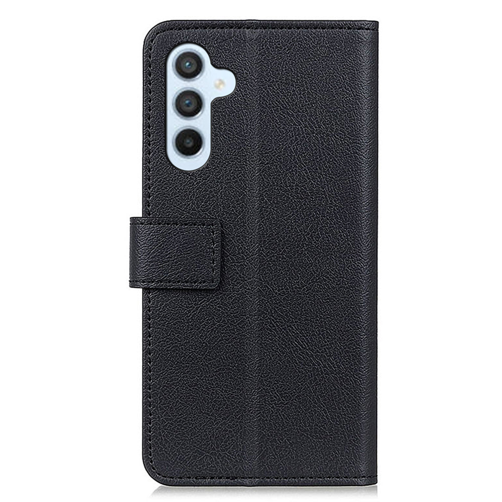 For Samsung Galaxy A16 5G / A16 4G Case PU Leather Stand Wallet Phone Cover - Black
