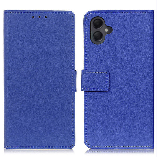 For Samsung Galaxy A06 Case PU Leather Stand Wallet Phone Cover - Blue