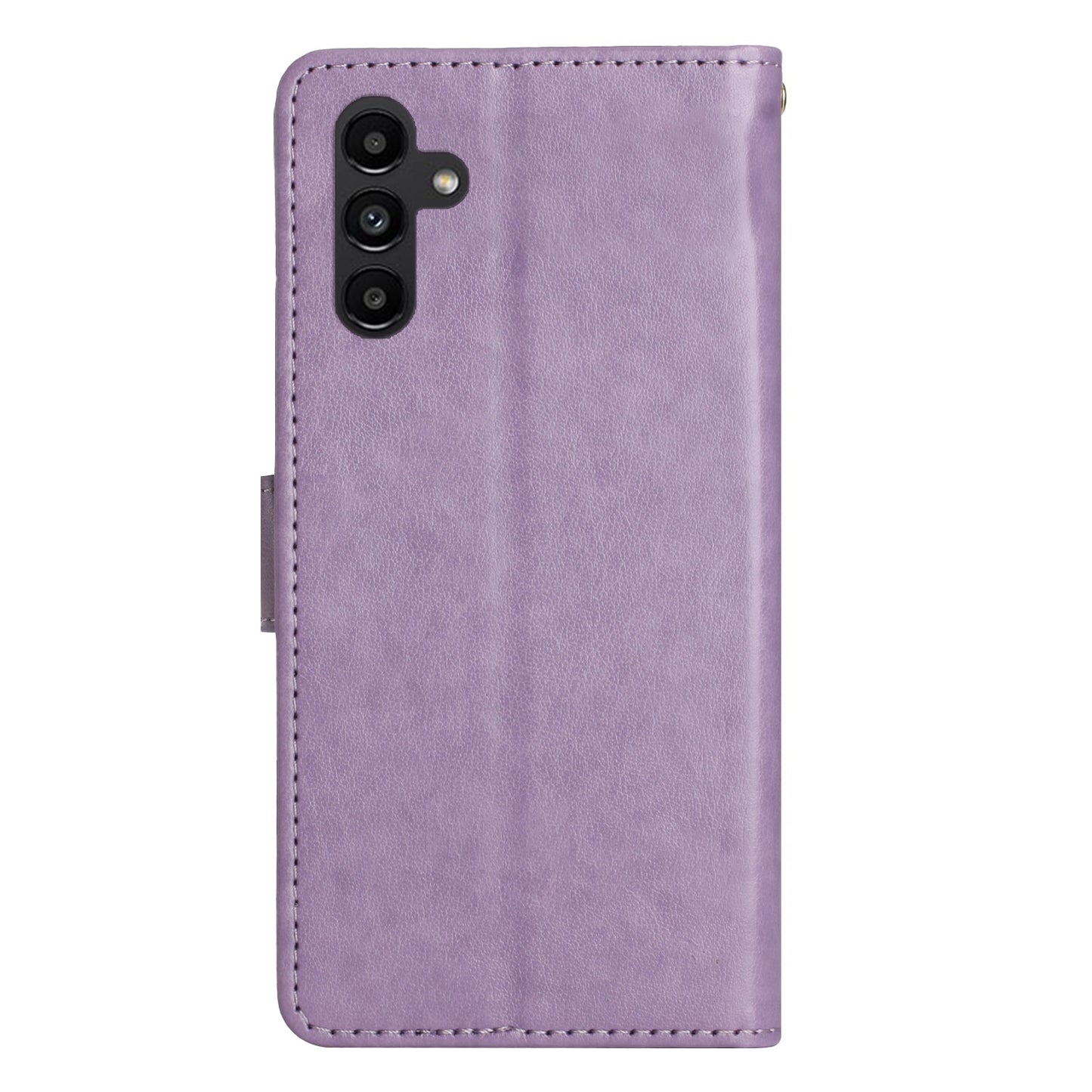 For Samsung Galaxy A16 5G / A16 4G Case PU Leather Phone Wallet Cover with Strap - Light Purple