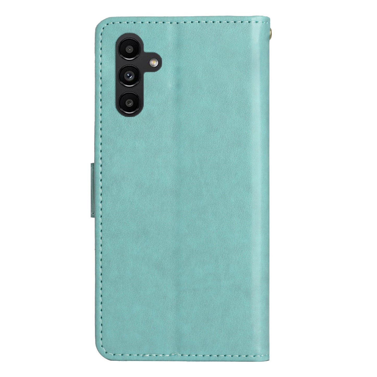 For Samsung Galaxy A16 5G / A16 4G Case PU Leather Phone Wallet Cover with Strap - Baby Blue