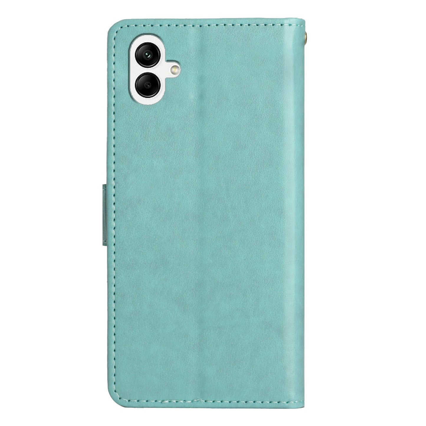 For Samsung Galaxy A06 Case PU Leather Phone Wallet Cover with Strap - Baby Blue