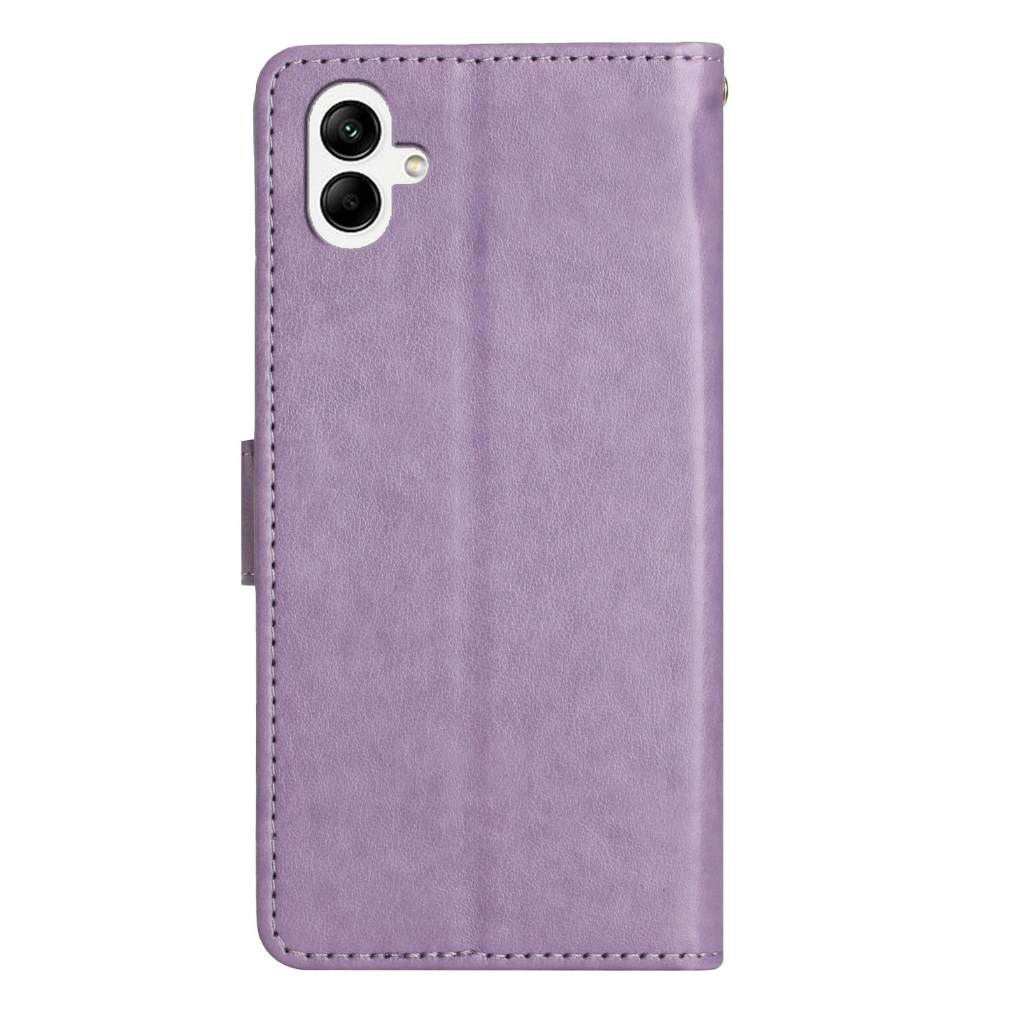 For Samsung Galaxy A06 Case PU Leather Phone Wallet Cover with Strap - Light Purple