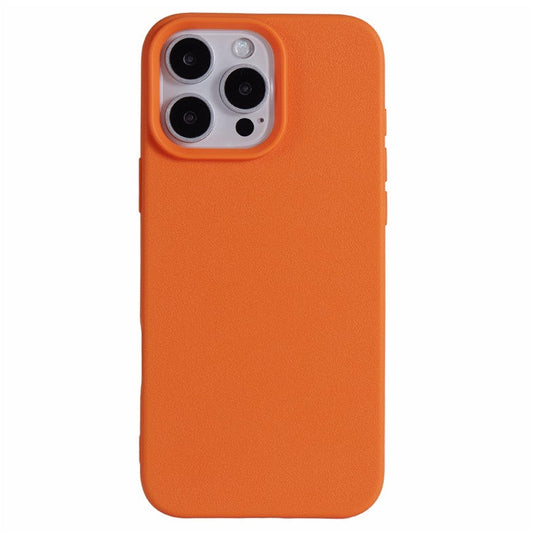 For iPhone 16 Pro Case Litchi Texture TPU Shockproof Phone Cover - Orange