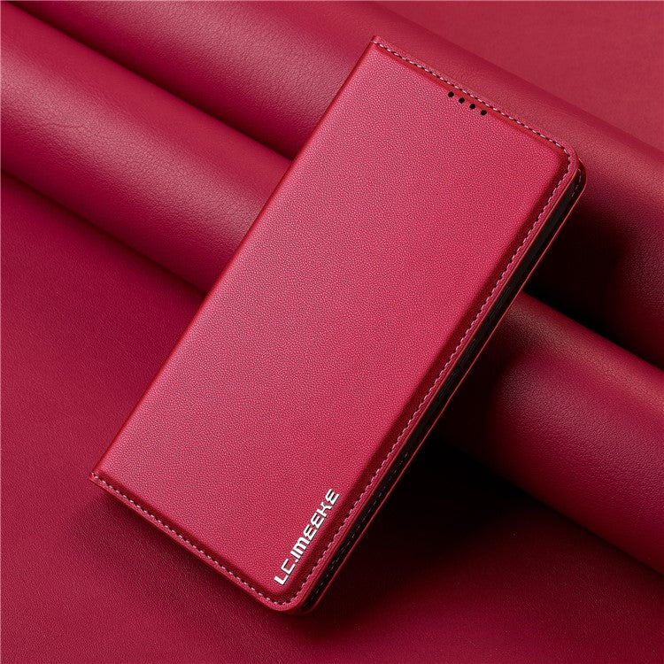 LC.IMEEKE L1 Series for Google Pixel 9 Pro  /  Pixel 9 Case PU Leather Wallet Stand Protective Phone Cover - Red