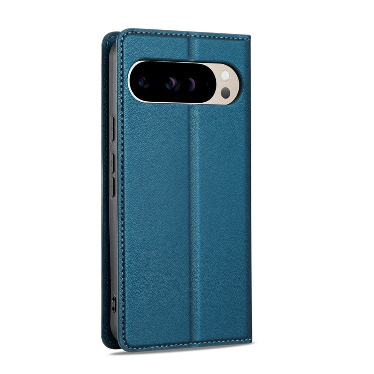 LC.IMEEKE L1 Series for Google Pixel 9 Pro  /  Pixel 9 Case PU Leather Wallet Stand Protective Phone Cover - Blue