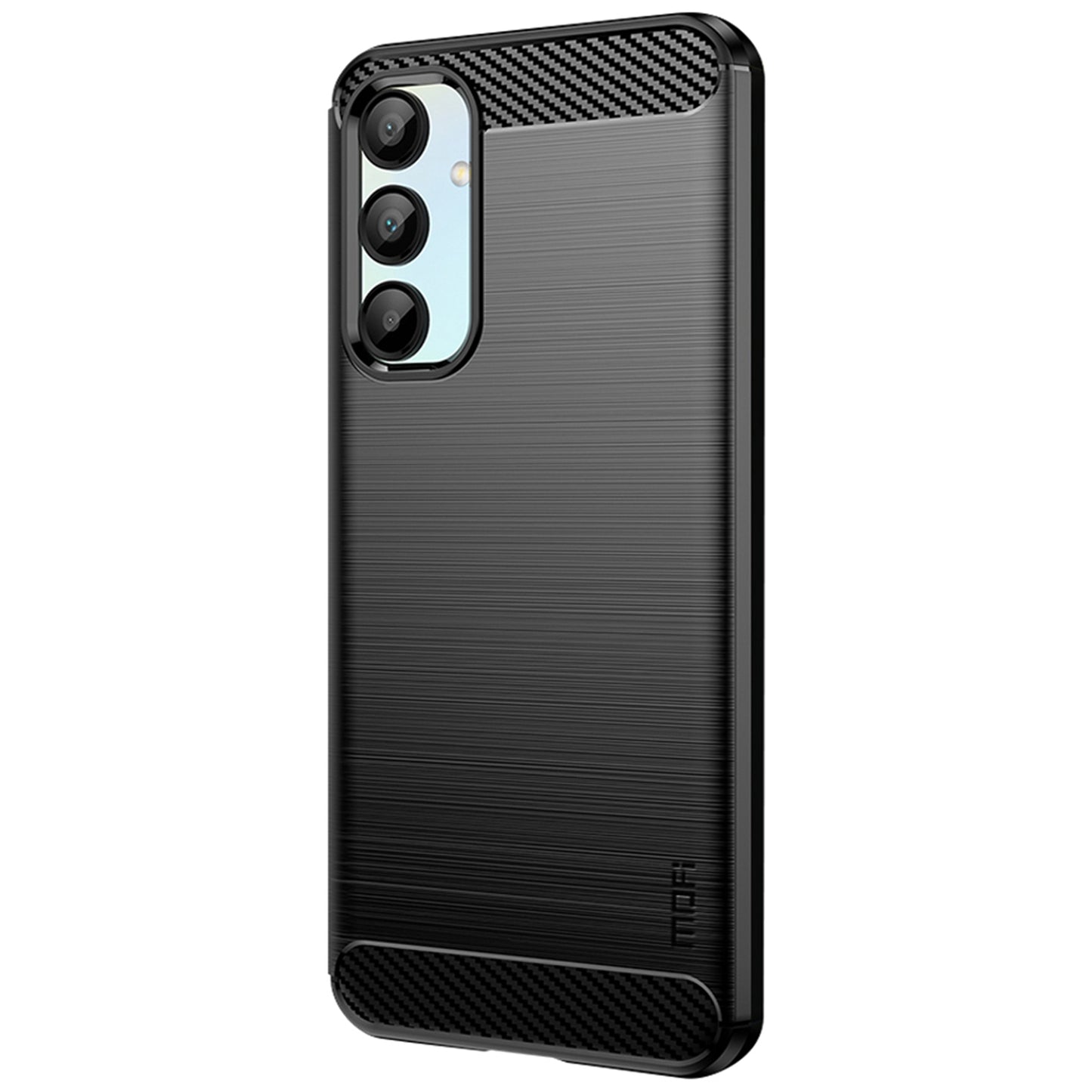 MOFI JK TPU Series-1 For Samsung Galaxy A16 5G / A16 4G Case Carbon Fiber Texture TPU Soft Phone Cover - Black