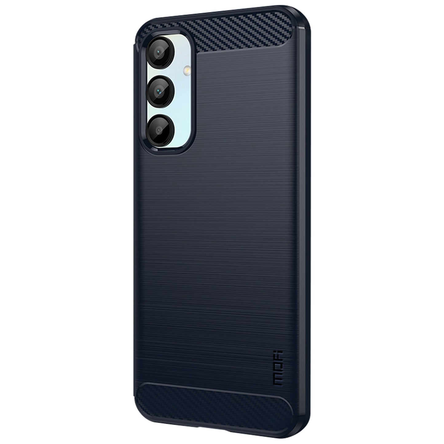 MOFI JK TPU Series-1 For Samsung Galaxy A16 5G / A16 4G Case Carbon Fiber Texture TPU Soft Phone Cover - Blue