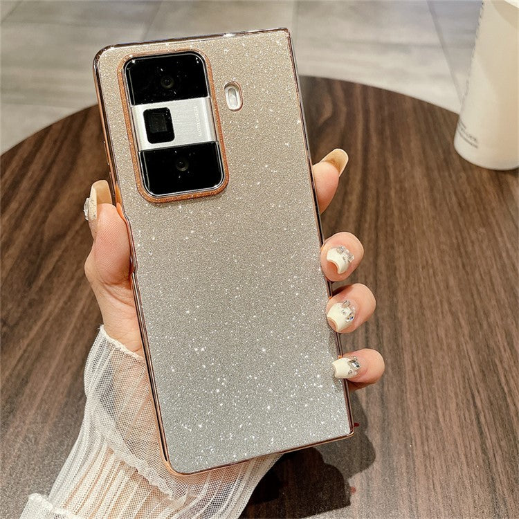 For Honor Magic Vs3 5G Case Sparkling Glitter Hard PC Phone Cover - Gradient Gold