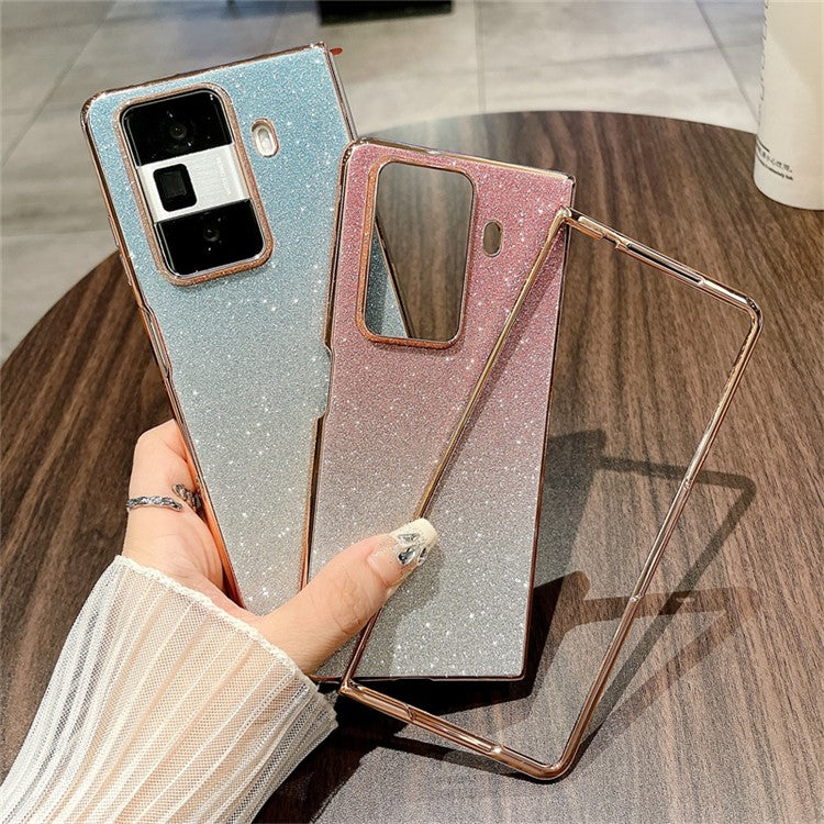 For Honor Magic Vs3 5G Case Sparkling Glitter Hard PC Phone Cover - Gradient Blue