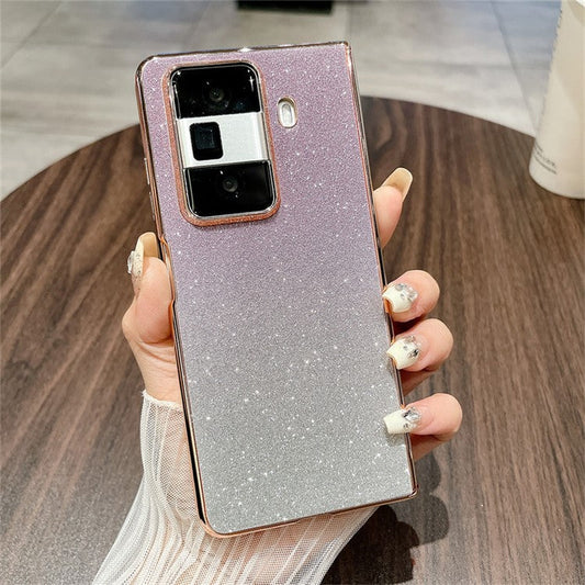 For Honor Magic Vs3 5G Case Sparkling Glitter Hard PC Phone Cover - Gradient Purple