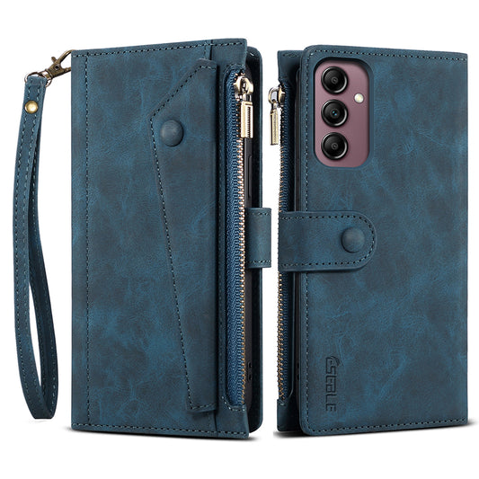 ESEBLE Star Series For Samsung Galaxy A16 5G / A16 4G Case Zipper Wallet Leather Stand Phone Cover - Blue