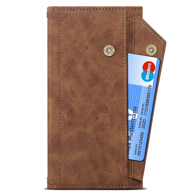 ESEBLE Star Series For Google Pixel 9 / Pixel 9 Pro Case Zipper Wallet Leather Stand Phone Cover - Brown