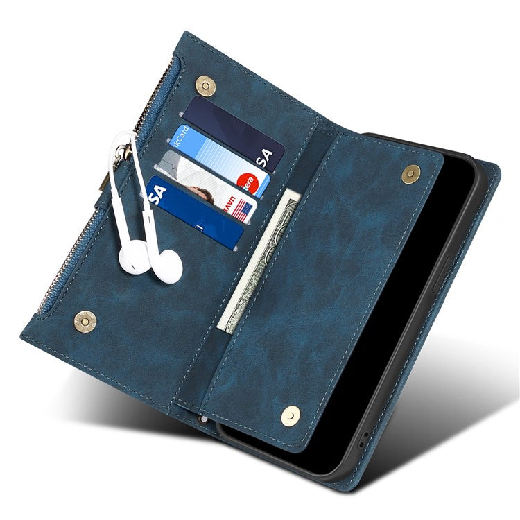 ESEBLE Star Series For Google Pixel 9 / Pixel 9 Pro Case Zipper Wallet Leather Stand Phone Cover - Blue